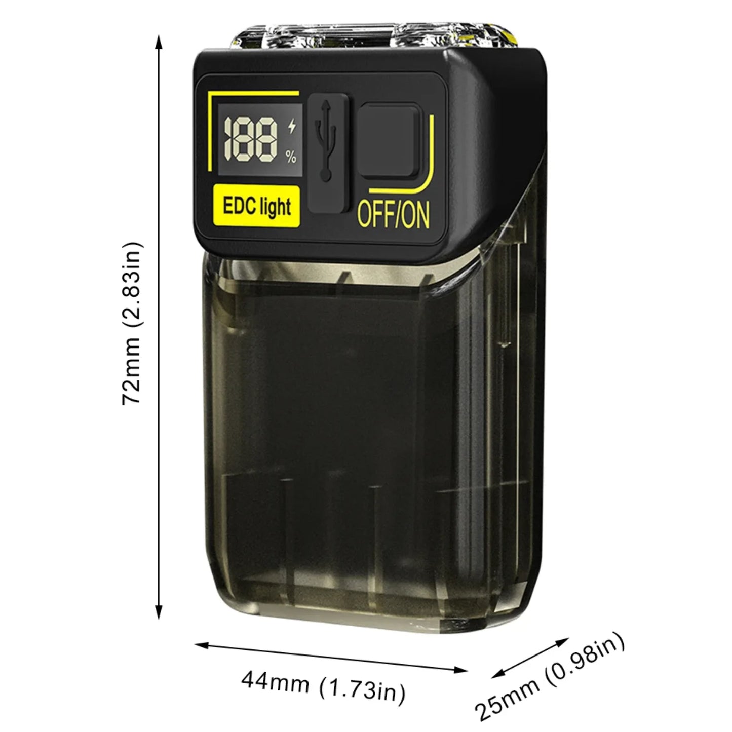 +COB Mini Keychain Flashlight 380LM Portable Mini Torch 6 Light Modes Pocket Camping Light 180° Rotatable  Hiking Camping