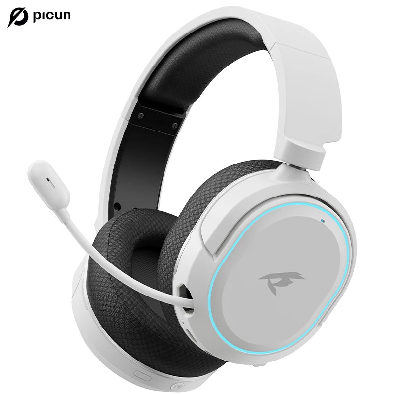 Picun G2 2.4G Wireless Gaming Headset Bluetooth Headphones 5ms Low Latency 7.1 Surround ENC Microphone for PC PS4 PS5 Phone Switch