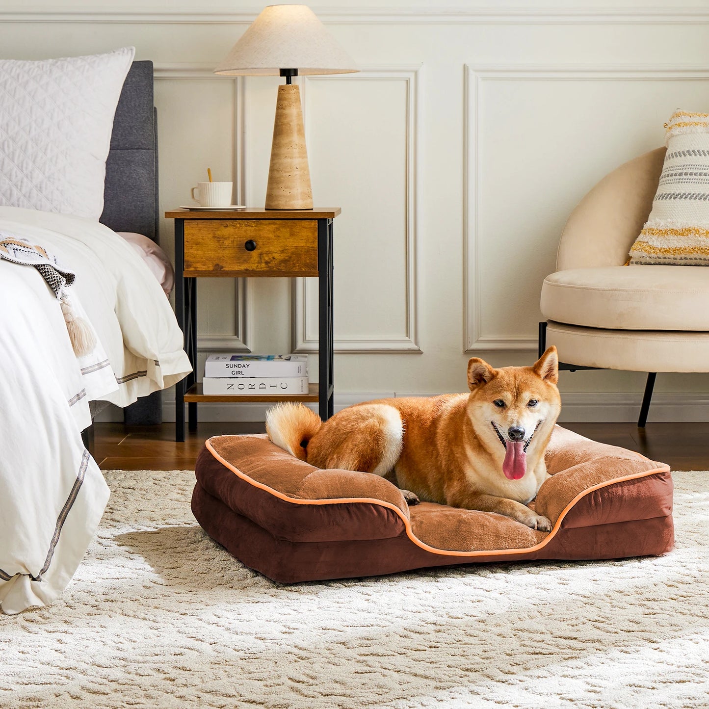 JHK Orthopedic Memory Foam Dog Bed for Small Dogs and Cats