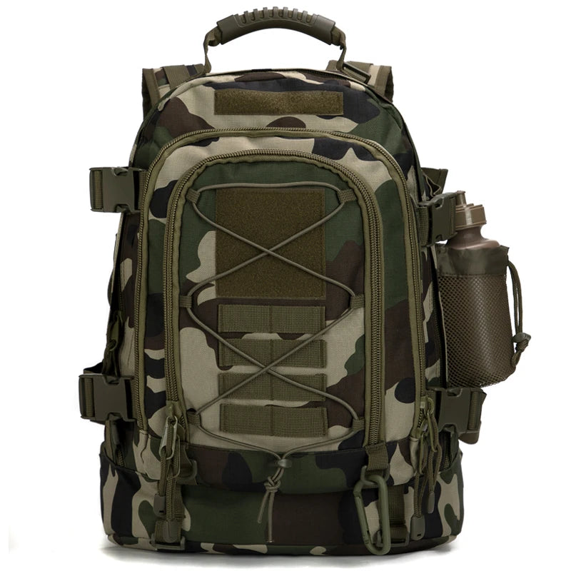 65L Outdoor Tactical Backpack for Men Large Capacity Military Hiking Bag Camping Rucksack