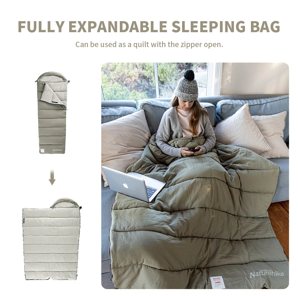 Naturehike M180 Lightweight Sleeping Bag M300 Double Sleeping Bag M400 Winter Sleeping Bag Machine Washable
