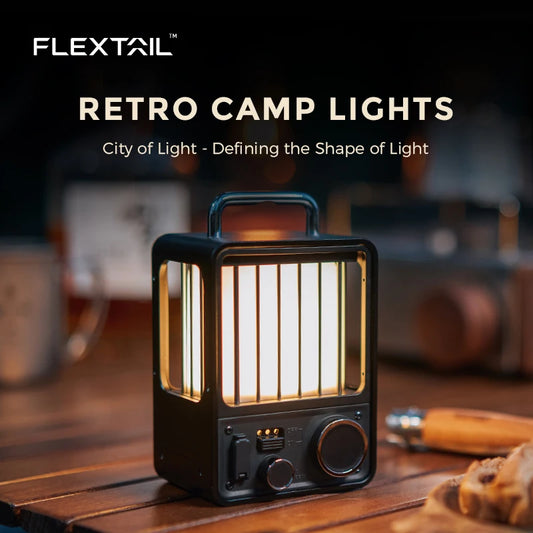 FLEXTAIL Retro Outdoor Camping Lamp Portable Villa Lantern Rechargeable Vintage Photo Props Waterproof Camping Light